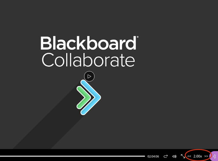 Blackboard Collaborate Speed Control Image