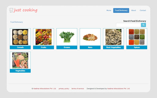 Food Dictionary Screenshot Image