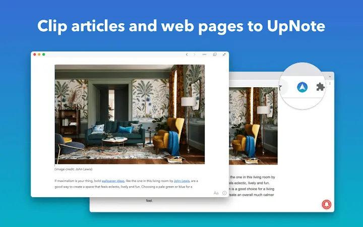 UpNote Web Clipper Image