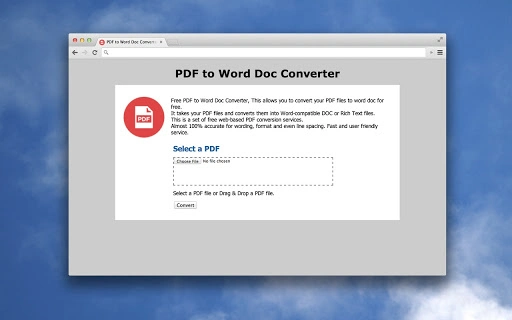 PDF to Word Doc Converter Screenshot Image