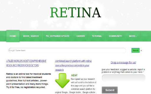 Retina Medical Search Screenshot Image