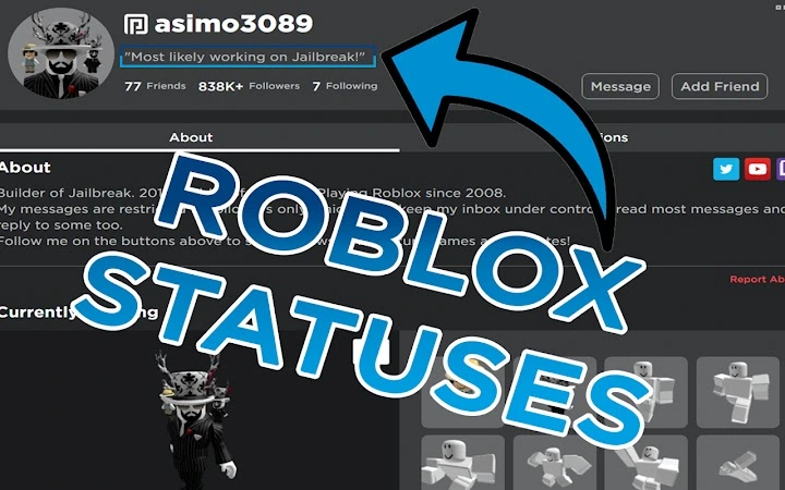 Roblox Show Status Image