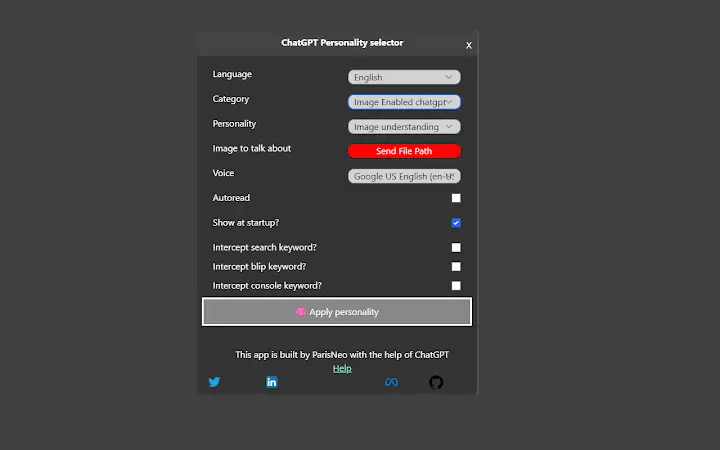 ChatGPT Personality Selector Screenshot Image #3