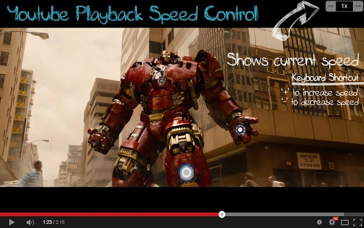 Youtube Playback Speed Control Screenshot Image