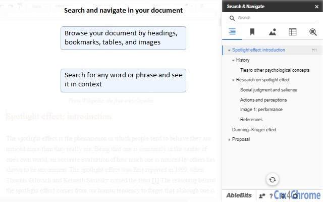 Search & Navigate Screenshot Image