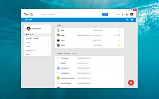 Google Contacts Launcher Screenshot Image