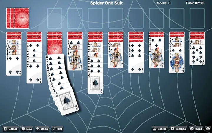 Spider Solitaire Screenshot Image