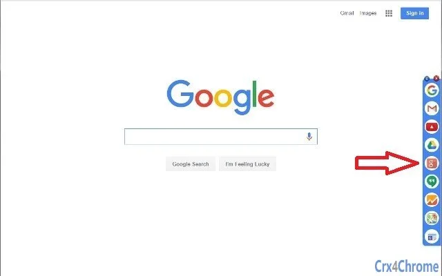 Google Services Sidebar Screenshot Image
