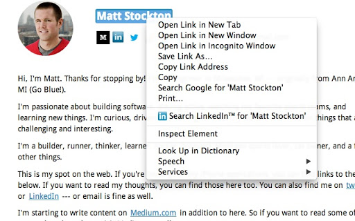 Quick Search for LinkedIn Screenshot Image