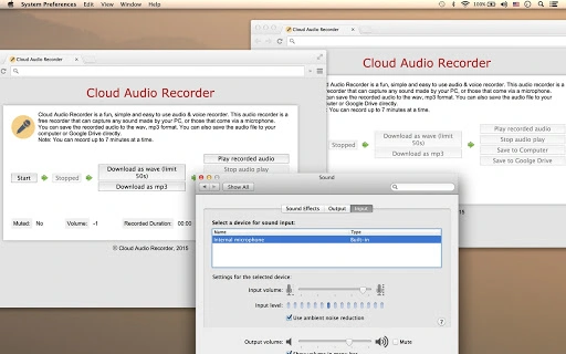 Cloud Audio Recorder Screenshot Image