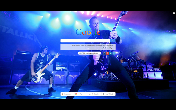 Metallica New Tab Screenshot Image