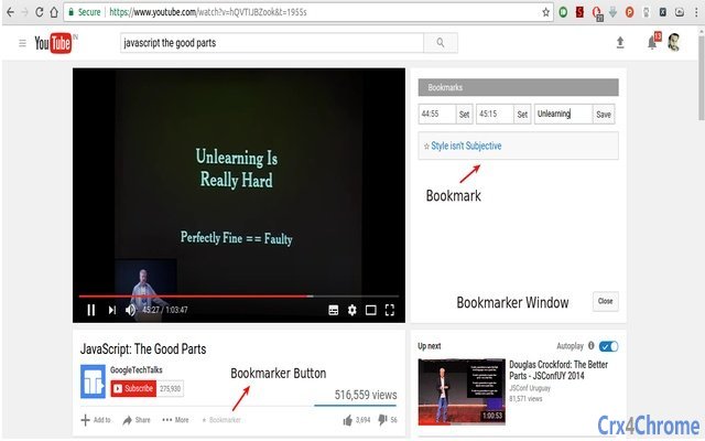 Youtube Bookmarker Screenshot Image