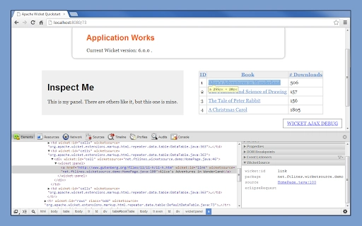 WicketSource Screenshot Image