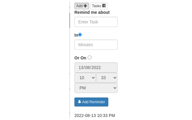 Task Reminder Screenshot Image
