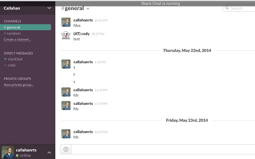 Slack Chat Screenshot Image