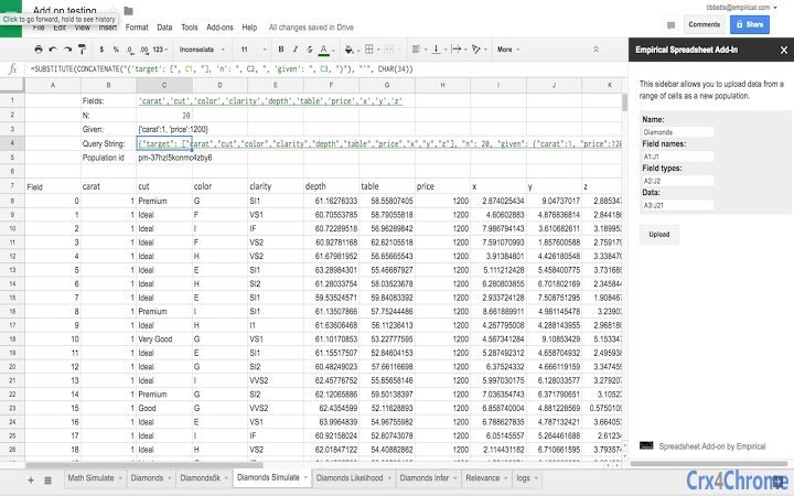 Empirical Data Platform Integration Screenshot Image