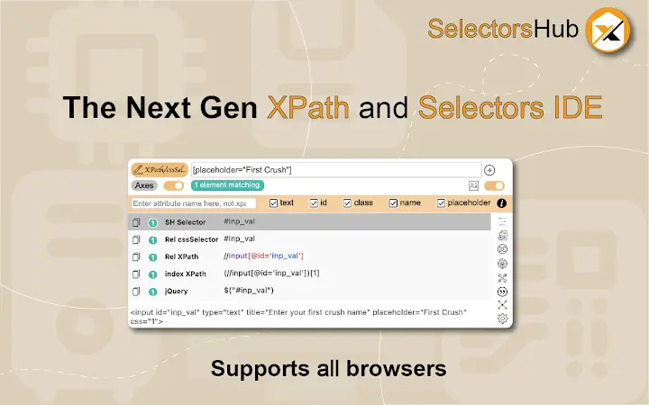 SelectorsHub Screenshot Image