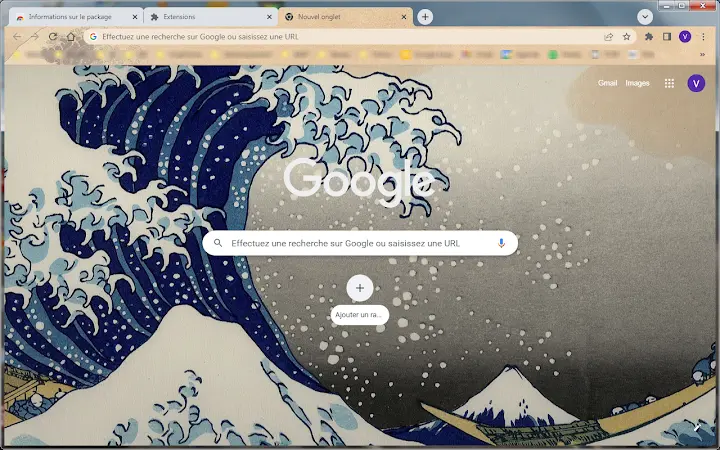 Hokusai's Wave Theme 1440 Screenshot Image