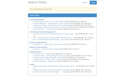 Google Search History Screenshot Image
