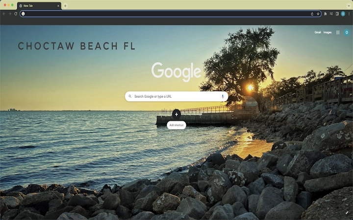 Choctaw Beach Sunset Theme Screenshot Image