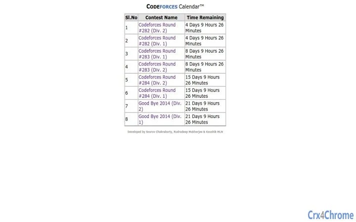 Codeces Calendar Screenshot Image