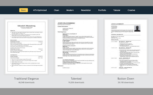 Free Resume Templates Screenshot Image