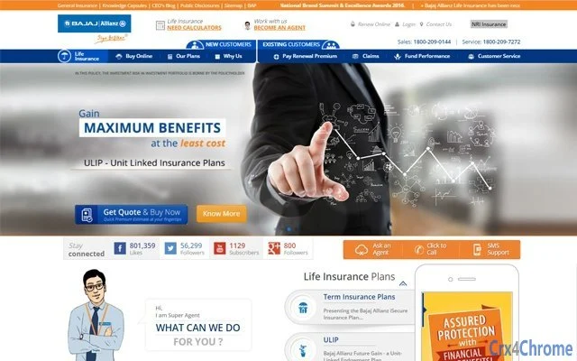 Bajaj - Life Insurance Screenshot Image