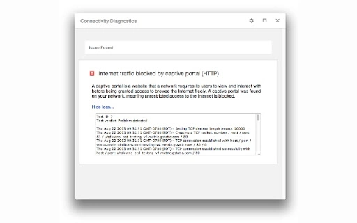 Chrome Connectivity Diagnostics Screenshot Image