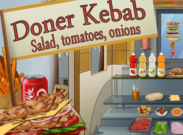 Doner Kebab : lettuce, tomato, onion